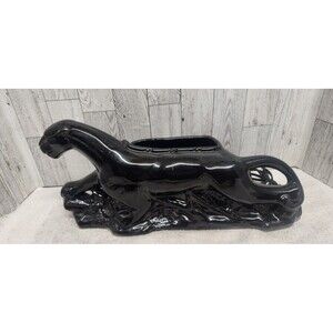 Vtg Stalking Black Panther Art Deco Tv Lamp/planter MCM RETRO